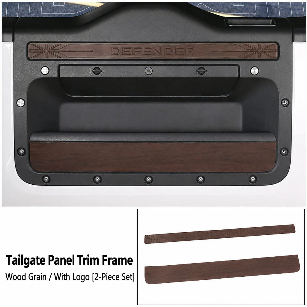 Compatible with 2020-2026 Defender 90/110/130 Trunk Tailgate Scratch-Proof Panel Trim, 2-Piece Set