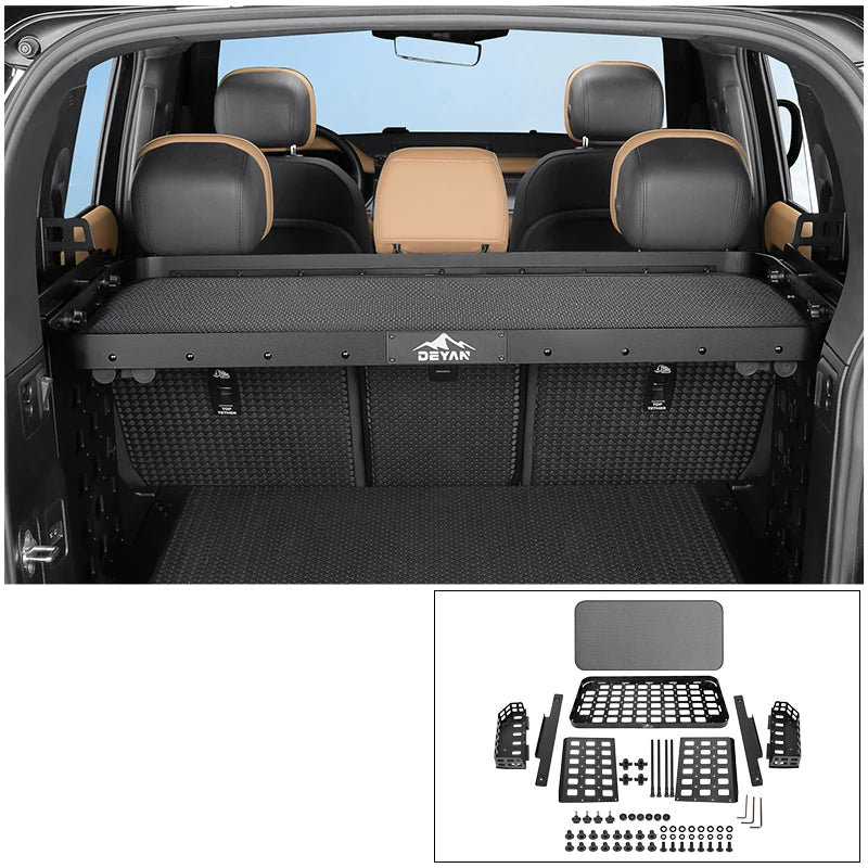 Additional product photo of 20-26 Land Rover Defender 110 Folding Trunk Storage Rack & Camping Table