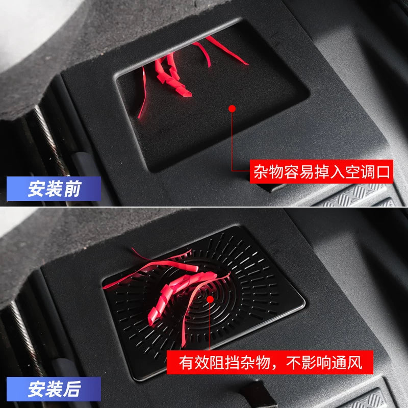 Defender 90 / 110 (2020-2026) Under-Seat Air Vent Covers, ABS Anti-Blocking Dust Guards (2 pcs)