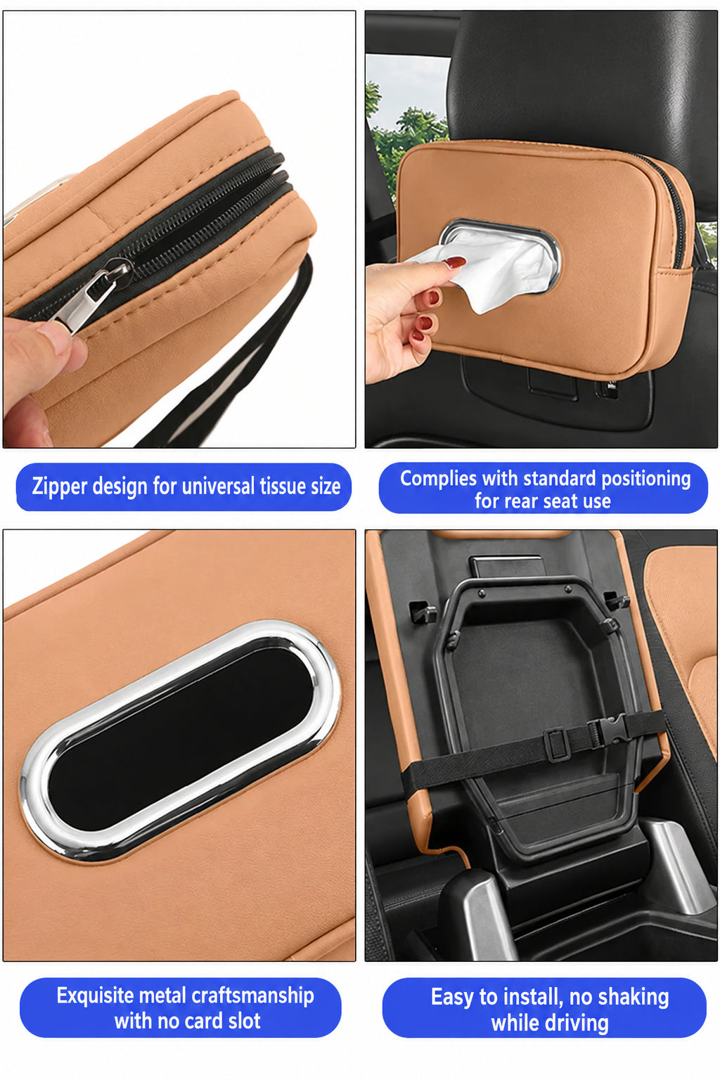 Leather Car Tissue Box - Full Model Lineup