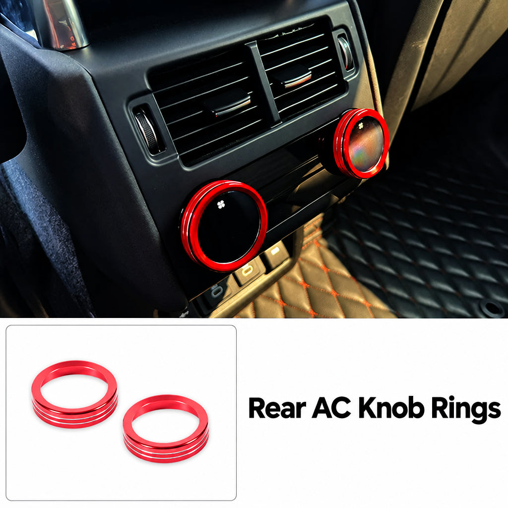 Discovery 5 (2021-2026) Center Console Knob Covers, Front & Rear AC and Volume Trim Rings