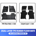 Compatible with 2020-2026 Defender 90/110/130 All-Weather TPE Floor Mats