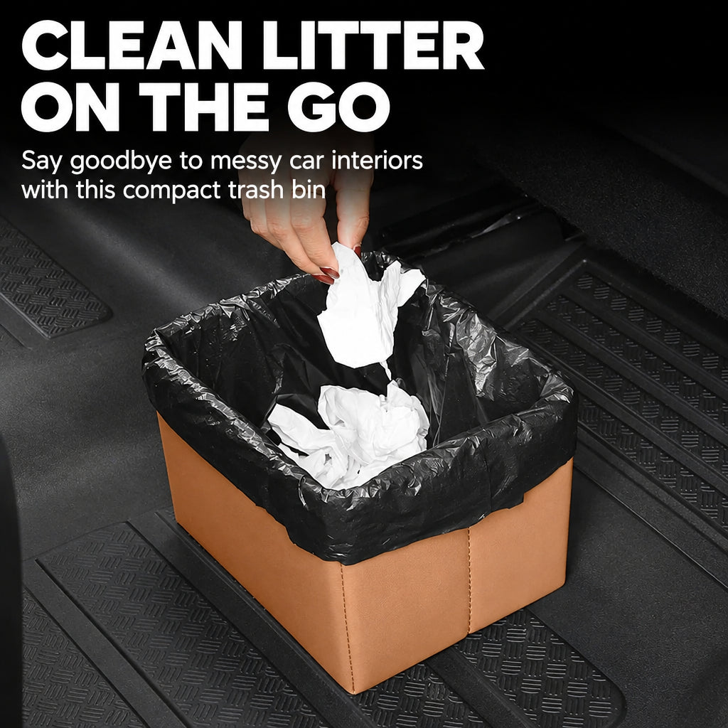 Leather Car Trash Can and Storage Box, Compatible with Defender, Range Rover Sport and Range Rover