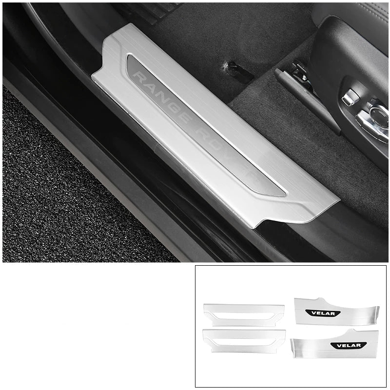 Additional product photo of 17-26 Range Rover Velar Stainless Steel Door Sill Protector Threshold Trim