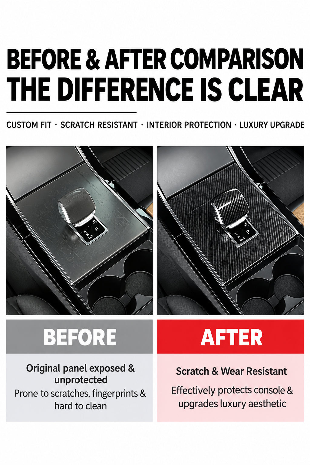 Before and after installation comparison