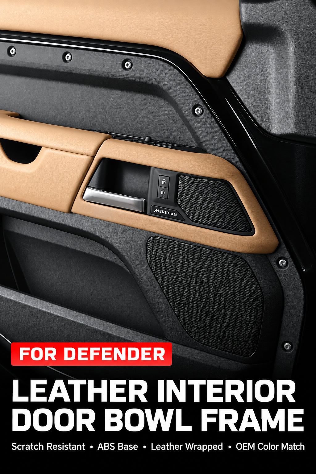 Compatible with 2020-2026 Defender 90/110/130 Interior Door Handle Bowl Frame Trim