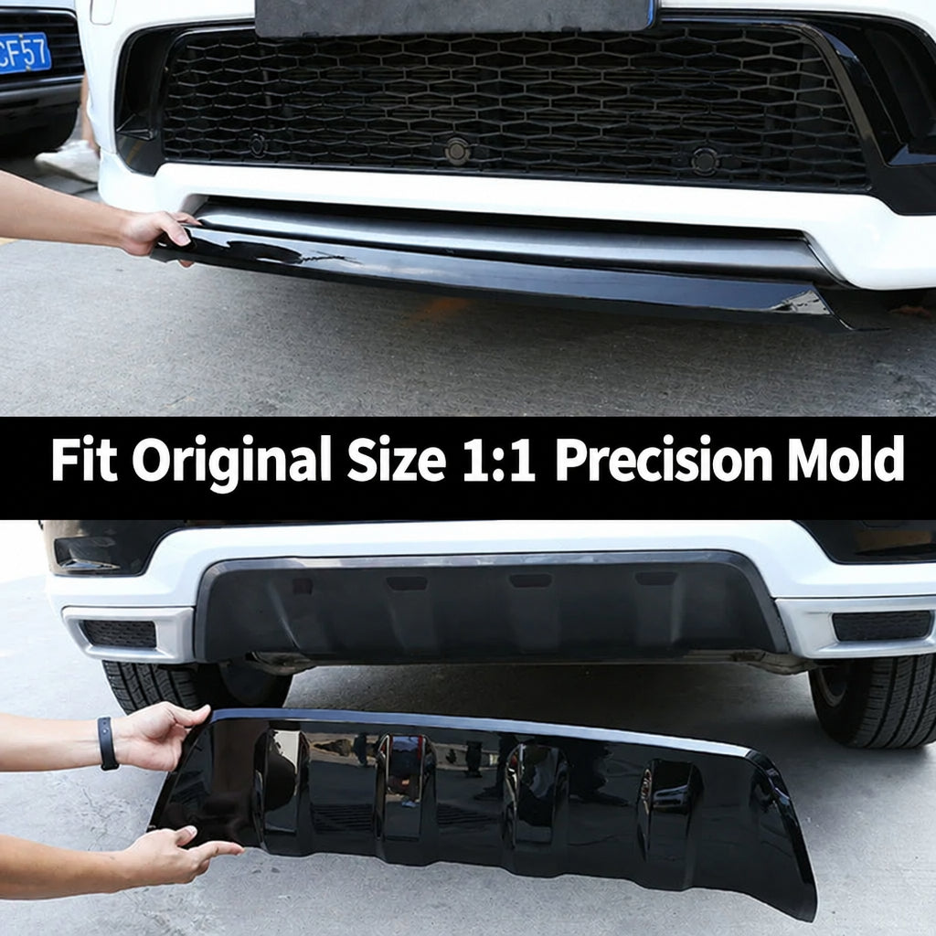 Compatible with 2020-2025 Discovery Sport Front and Rear Guard Plates, Silver and Bright Black