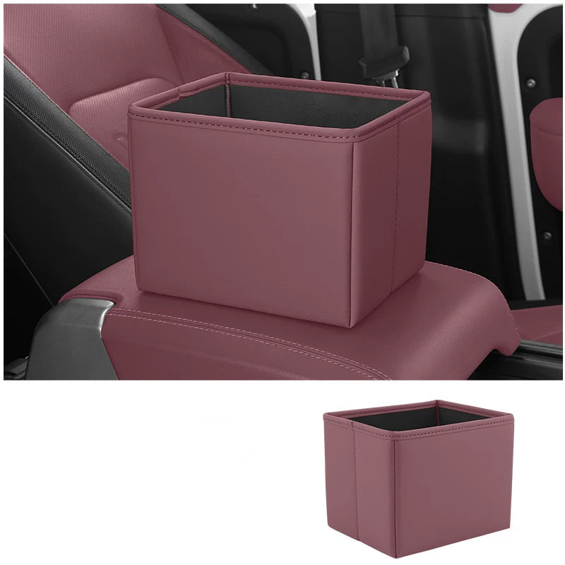 Leather Car Trash Can and Storage Box, Compatible with Defender, Range Rover Sport and Range Rover
