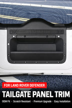 Compatible with 2020-2026 Defender 90/110/130 Trunk Tailgate Scratch-Proof Panel Trim, 2-Piece Set