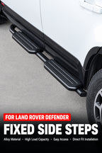 Compatible with 2020-2026 Defender 90/110/130 Heavy-Duty Fixed Side Steps Running Boards