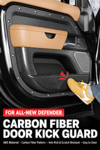 Compatible with 2020-2026 Defender 90/110/130 Full-Surround Door Anti-Kick Panels with Speaker Grille, Carbon Fiber Pattern