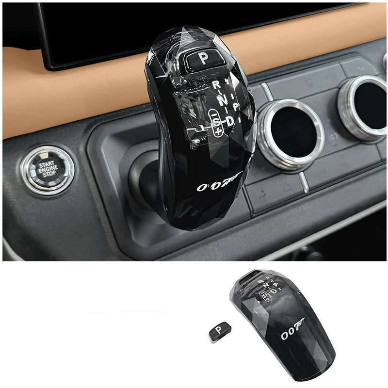 Compatible with 2020-2026 Defender 90/110/130 Crystal Gear Shift Knob Cover