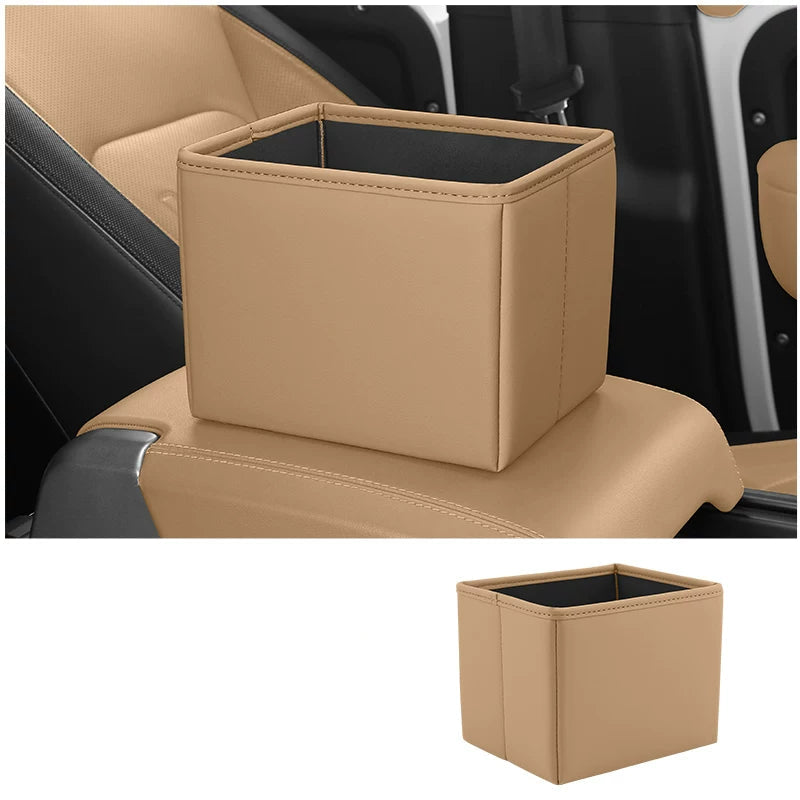 Leather Car Trash Can and Storage Box, Compatible with Defender, Range Rover Sport and Range Rover