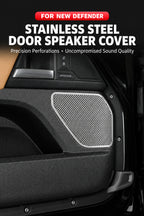 Compatible with 2020-2026 Defender 90/110/130 Full-Surround Door Anti-Kick Panels with Speaker Grille, Carbon Fiber Pattern