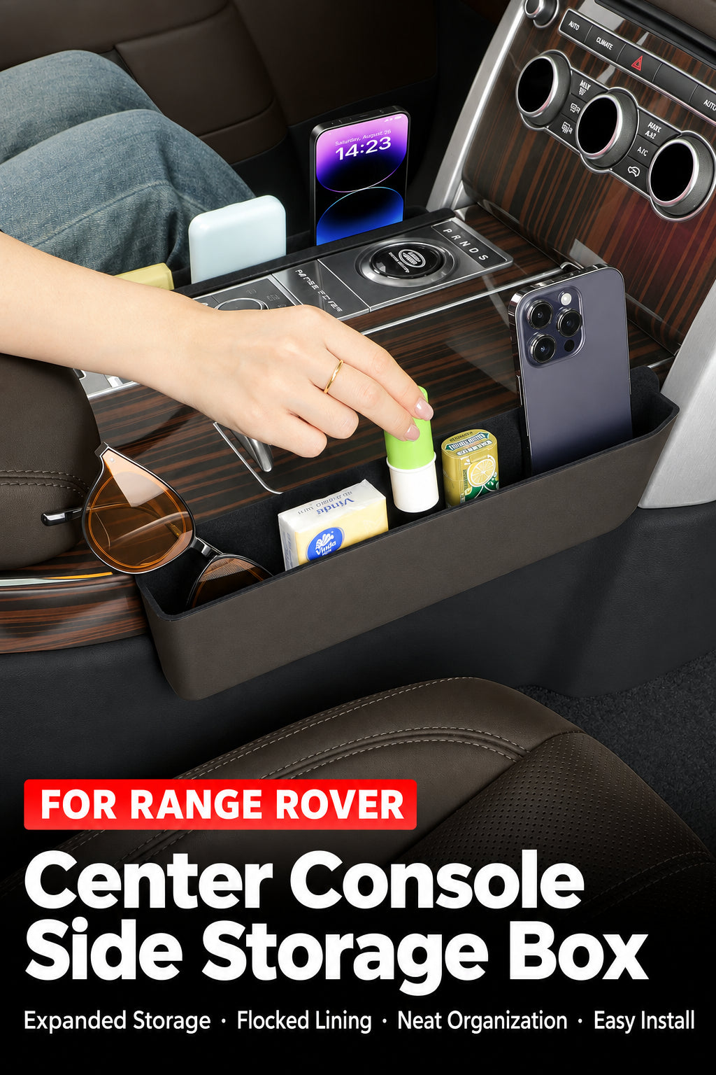 2013-2026 Range Rover Center Console Side Storage Box Organizer