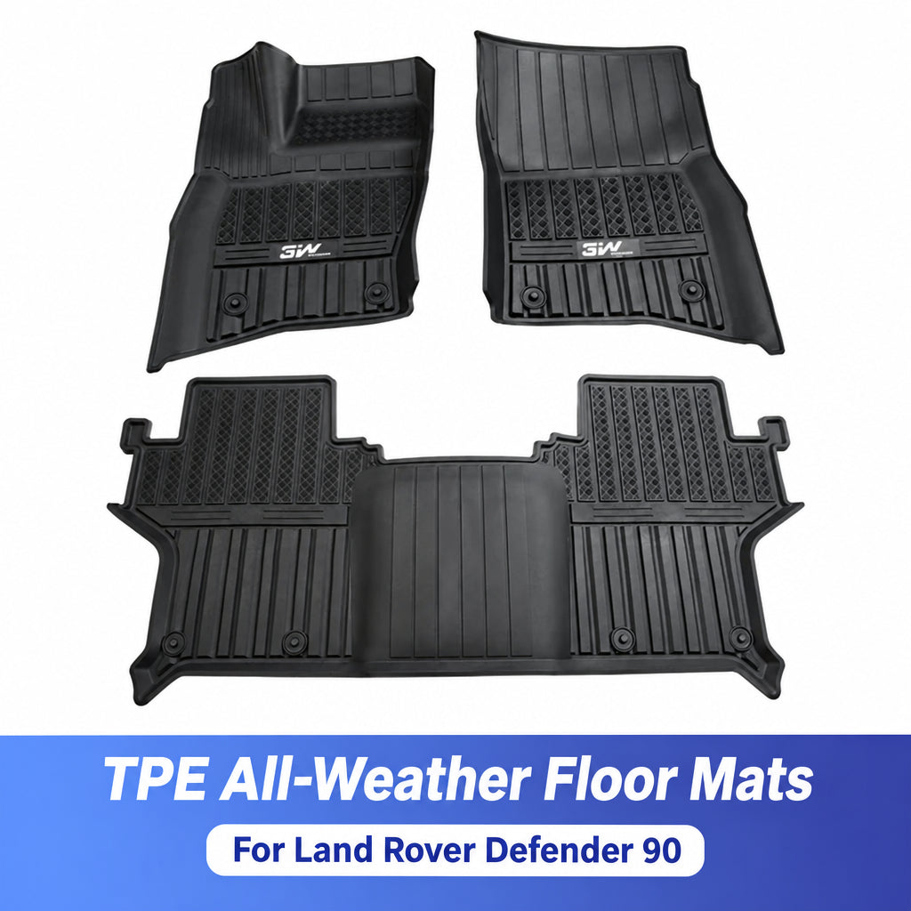 Compatible with 2020-2026 Defender 90/110/130 All-Weather TPE Floor Mats