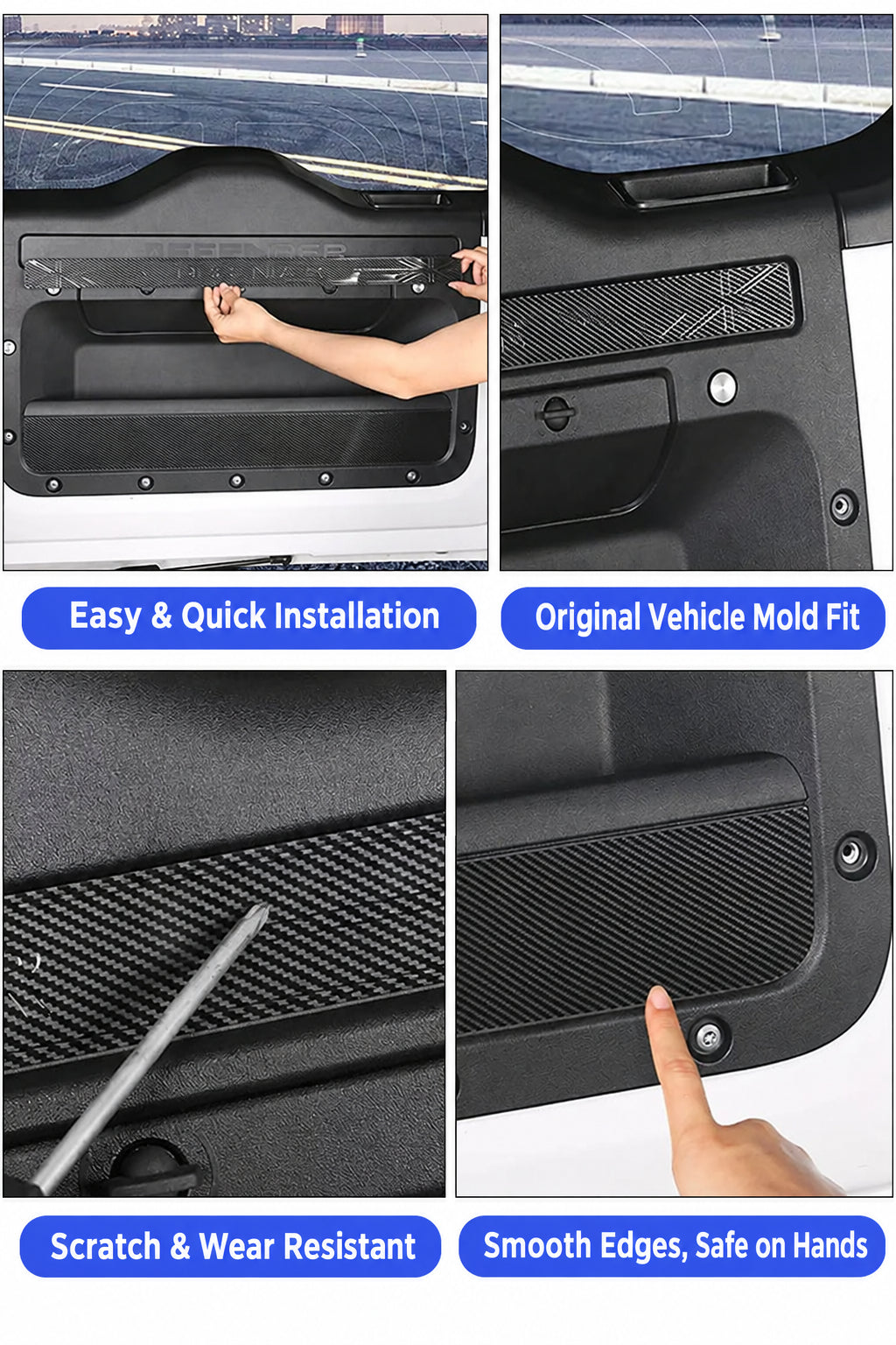 Compatible with 2020-2026 Defender 90/110/130 Trunk Tailgate Scratch-Proof Panel Trim, 2-Piece Set