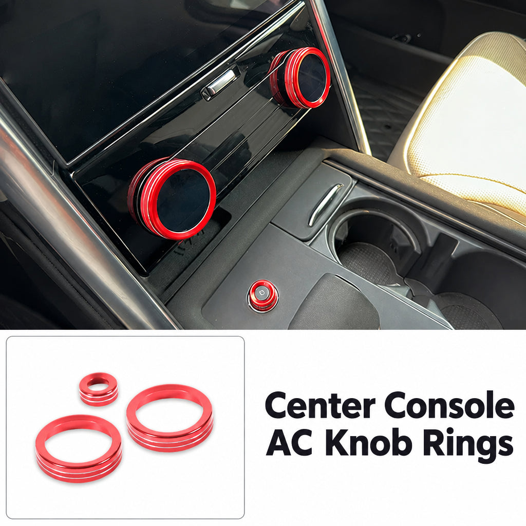 Discovery 5 (2021-2026) Center Console Knob Covers, Front & Rear AC and Volume Trim Rings