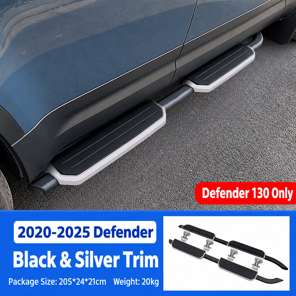 Compatible with 2020-2026 Defender 90/110/130 Heavy-Duty Fixed Side Steps Running Boards