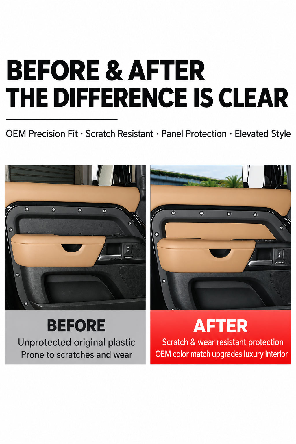Before and after installation comparison