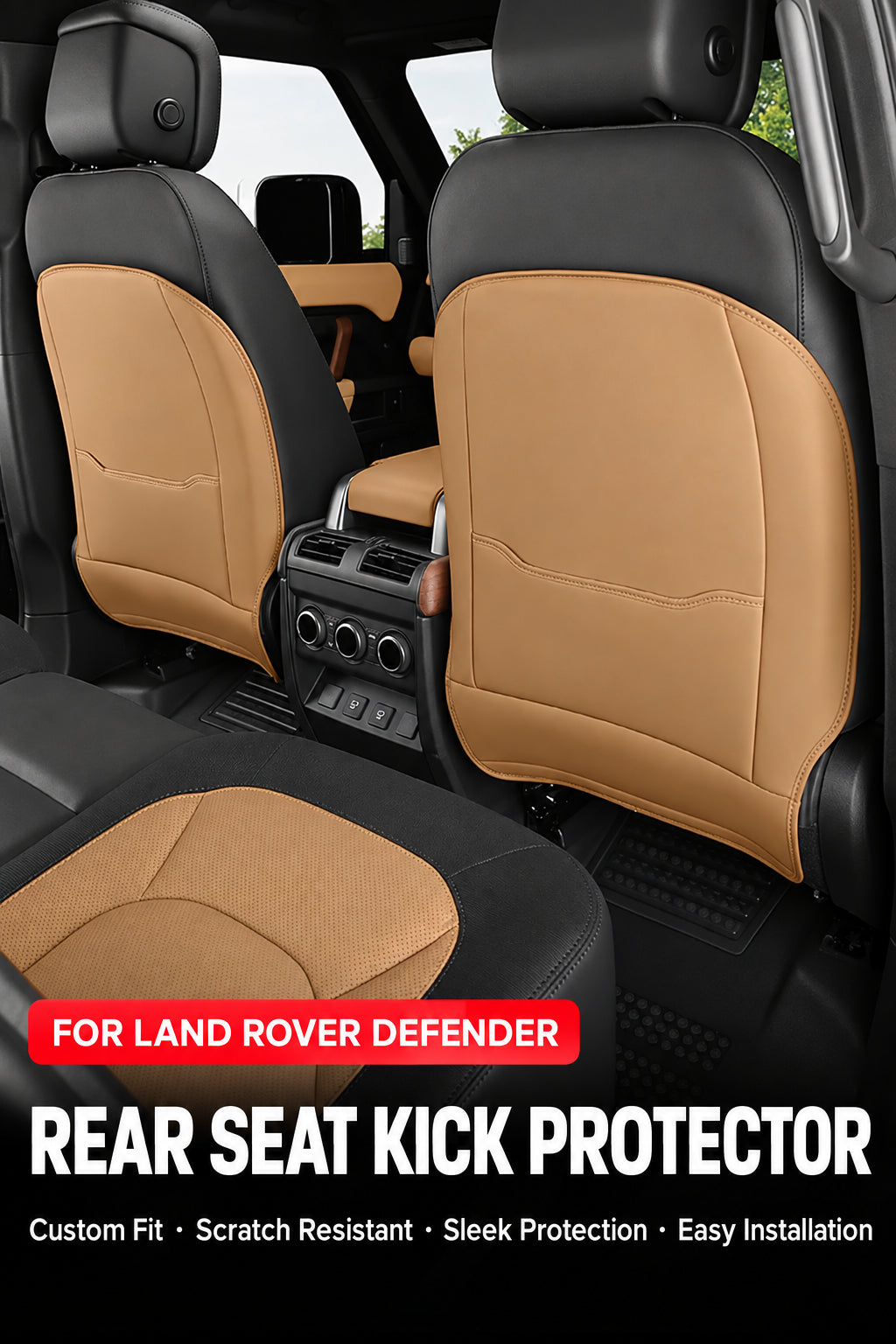 Compatible with 2020-2026 Defender 90/110/130 Seat Back Kick Pads