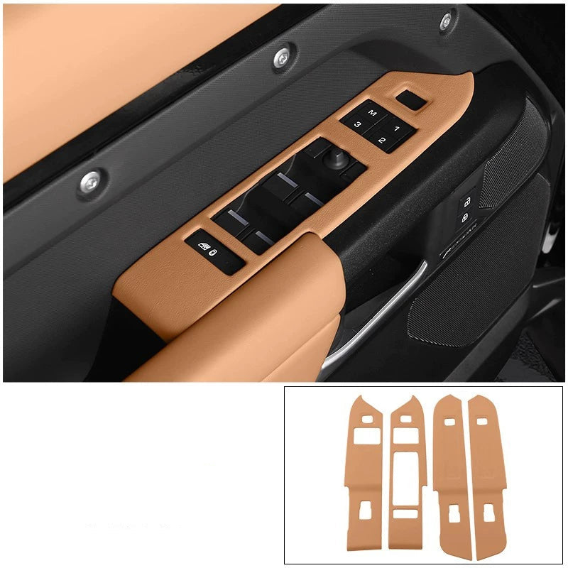 Compatible with 2020-2026 Defender 90/110/130 Leather Window Switch Frame Trim