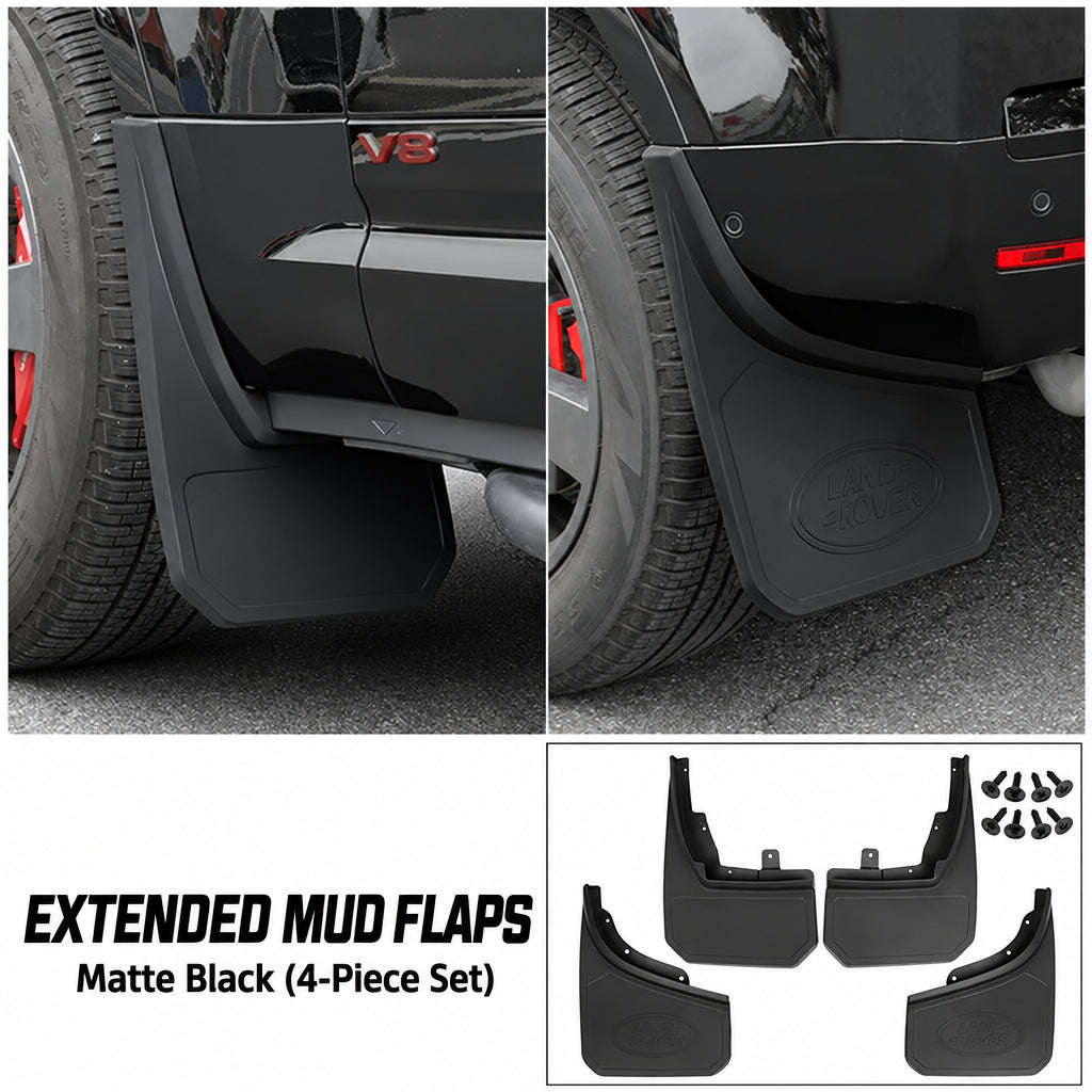 Compatible with 2020-2026 Defender 90/110/130 Front and Rear Mud Flaps Splash Guards