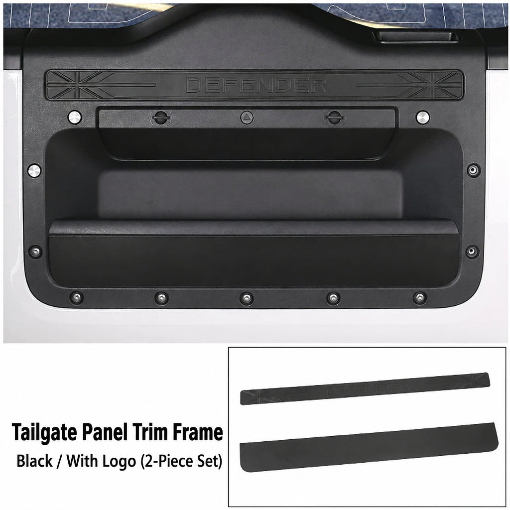 Compatible with 2020-2026 Defender 90/110/130 Trunk Tailgate Scratch-Proof Panel Trim, 2-Piece Set