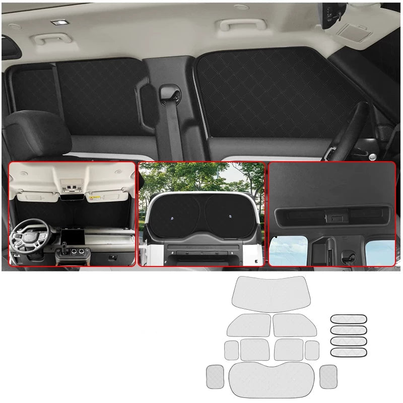 Additional product photo of Land Rover Defender 110 Custom-Fit Windshield Sunshade & UV Heat Shield (2020–2026)