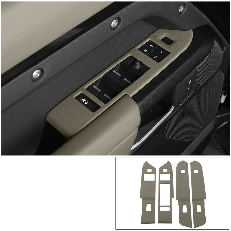 Compatible with 2020-2026 Defender 90/110/130 Leather Window Switch Frame Trim