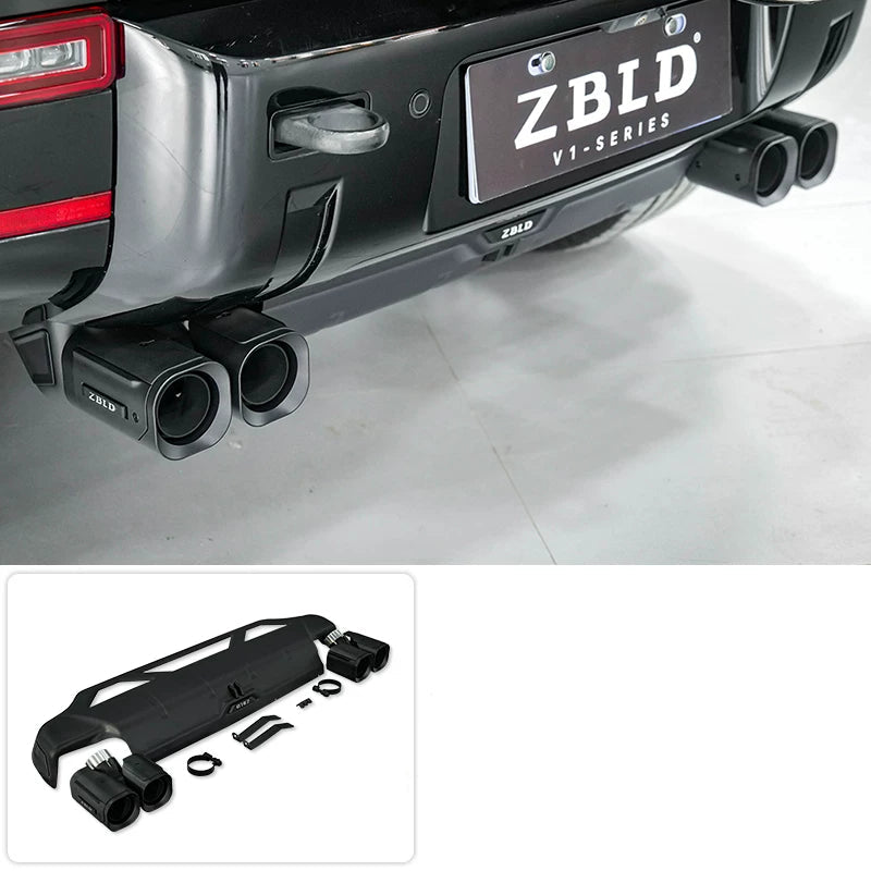 Additional product photo of 2020-2026 Defender 90/110/130 ZBLD Quad Exhaust Tip Covers