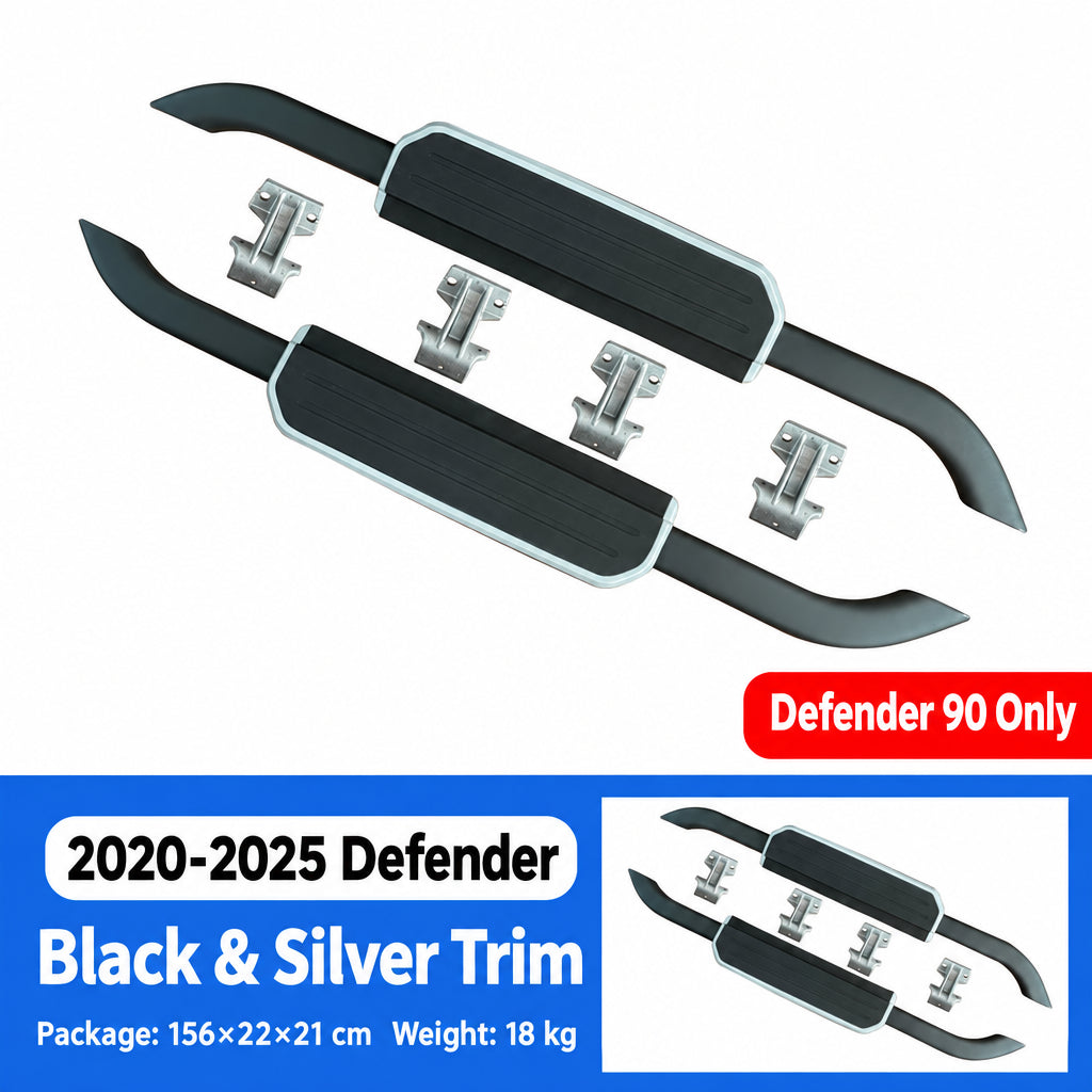 Compatible with 2020-2026 Defender 90/110/130 Heavy-Duty Fixed Side Steps Running Boards