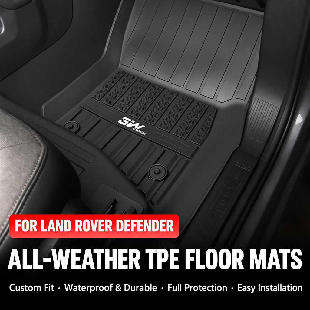 Compatible with 2020-2026 Defender 90/110/130 All-Weather TPE Floor Mats