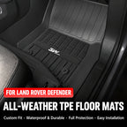 Compatible with 2020-2026 Defender 90/110/130 All-Weather TPE Floor Mats