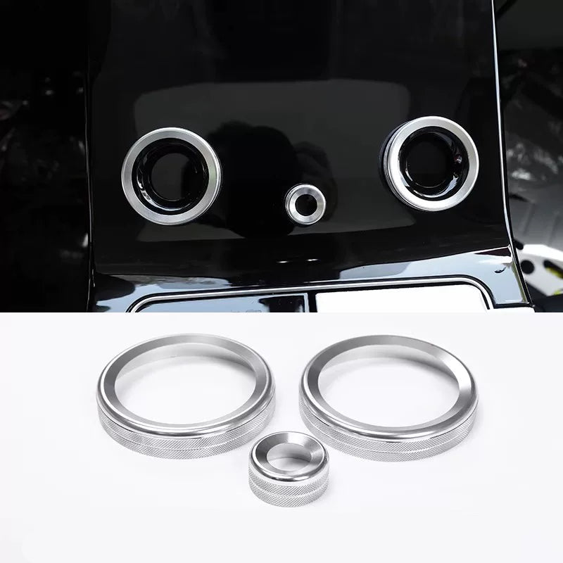 Additional product photo of Range Rover Velar & Evoque Climate Control Knob Ring Covers (2017–2023)