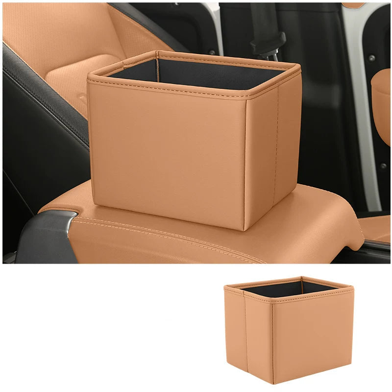 Leather Car Trash Can and Storage Box, Compatible with Defender, Range Rover Sport and Range Rover