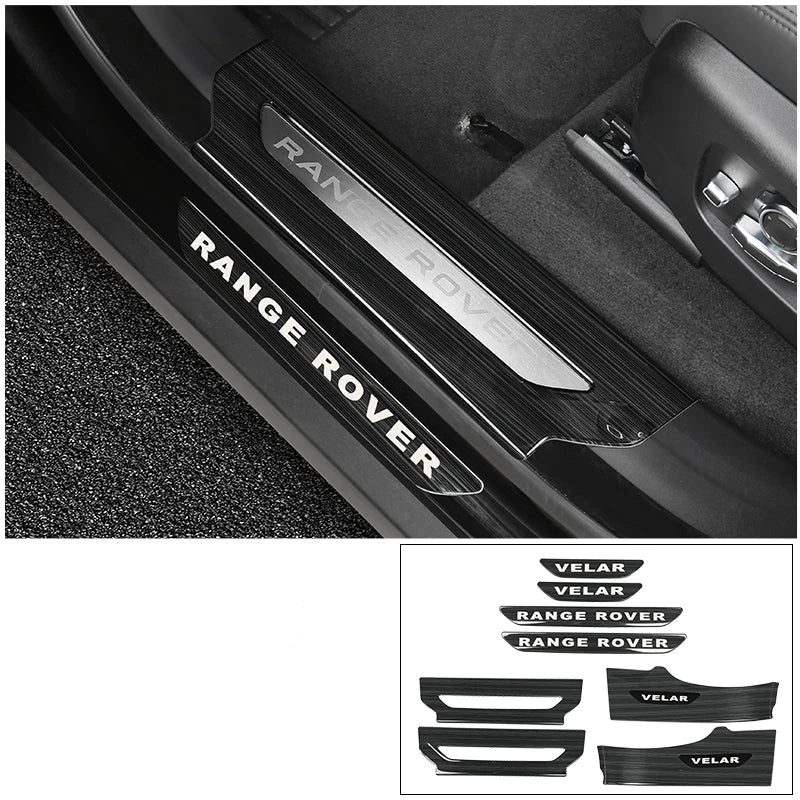 Additional product photo of 17-26 Range Rover Velar Stainless Steel Door Sill Protector Threshold Trim