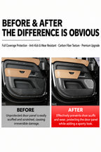 Compatible with 2020-2026 Defender 90/110/130 Full-Surround Door Anti-Kick Panels with Speaker Grille, Carbon Fiber Pattern