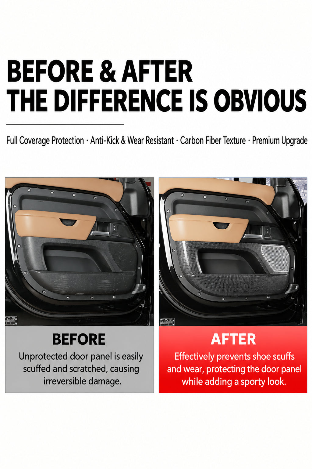 Before and after installation comparison