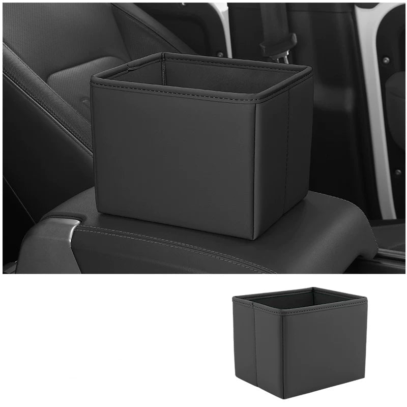 Leather Car Trash Can and Storage Box, Compatible with Defender, Range Rover Sport and Range Rover