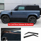 Compatible with 2020-2026 Defender 110/90/130 Window Rain Shields, Bright Black