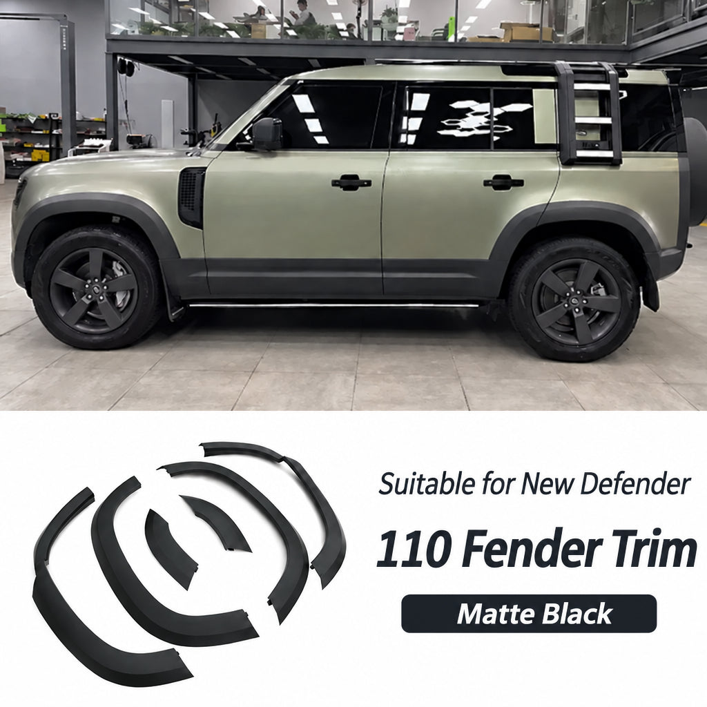 Compatible with 2020-2026 Defender 110/90 Wide-Body Fender Flares, Matte Black and Bright Black