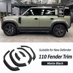 Compatible with 2020-2026 Defender 110/90 Wide-Body Fender Flares, Matte Black and Bright Black