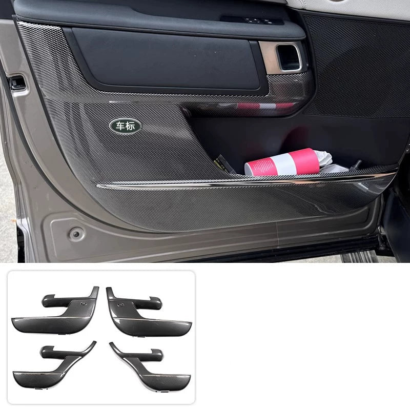 Compatible with 2017-2026 Discovery 5 Door Kick Panels, Carbon Fiber Pattern, 4 Pieces