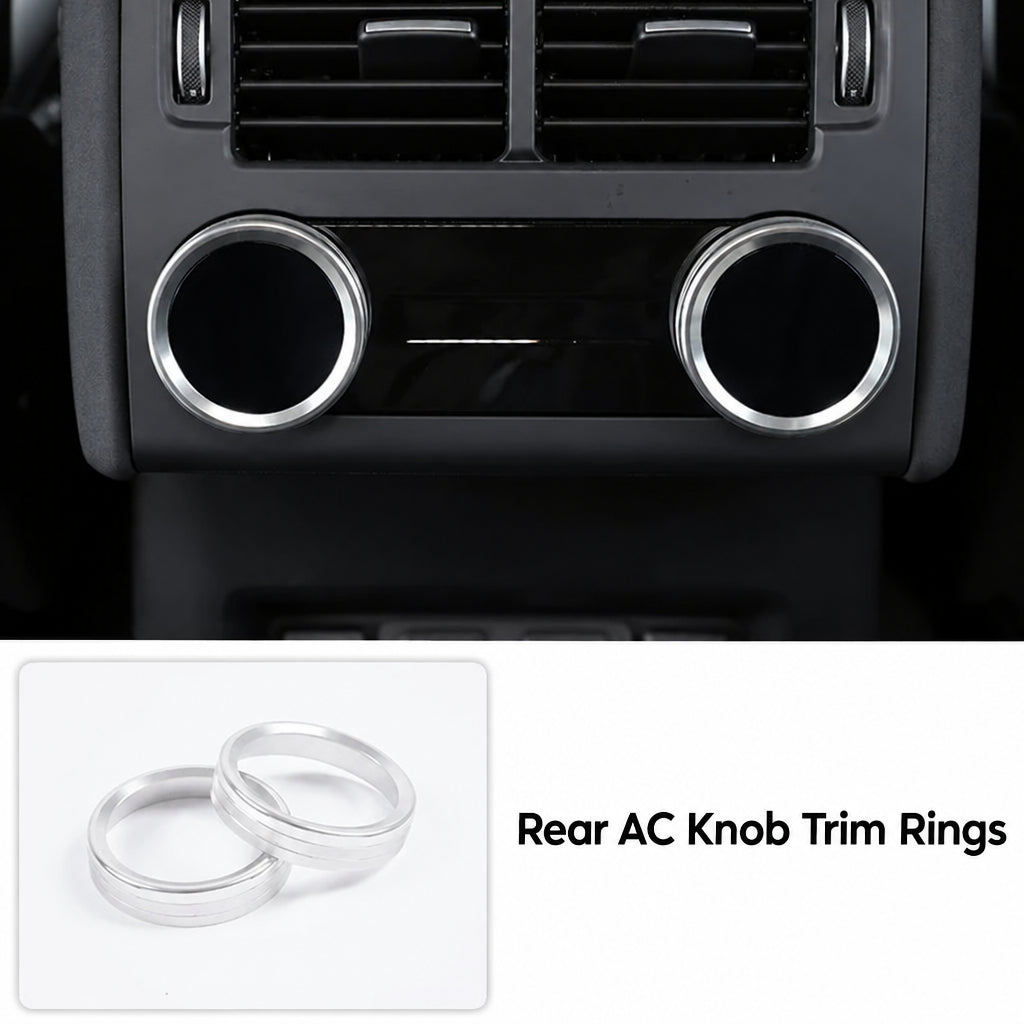 Discovery 5 (2021-2026) Center Console Knob Covers, Front & Rear AC and Volume Trim Rings