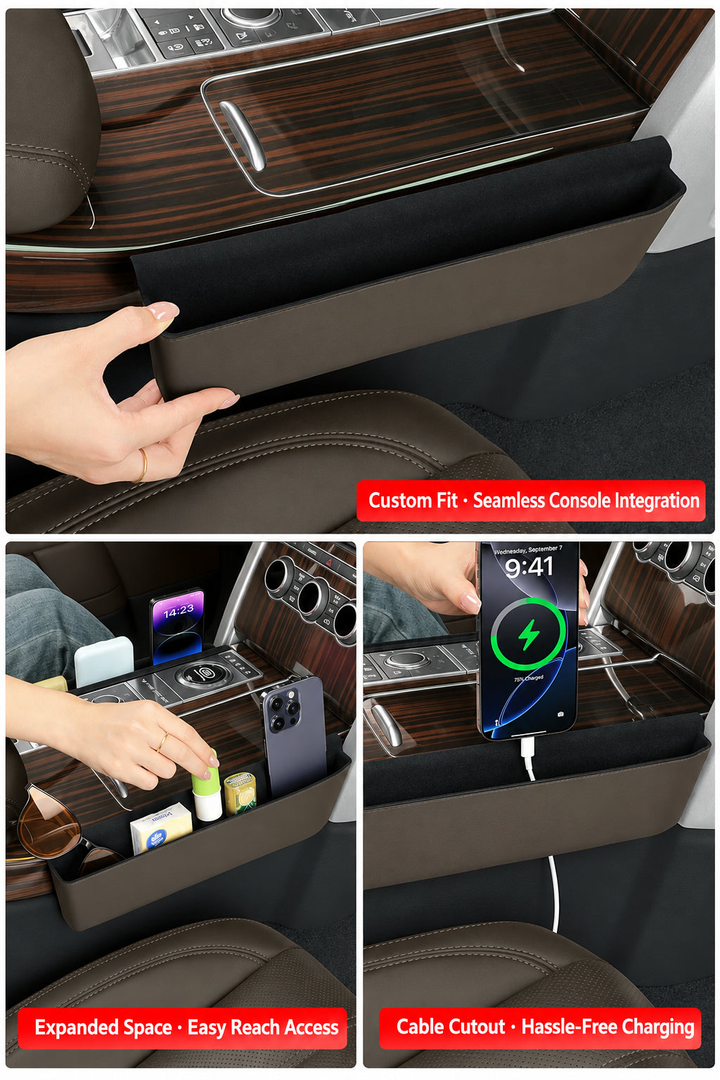 2013-2026 Range Rover Center Console Side Storage Box Organizer