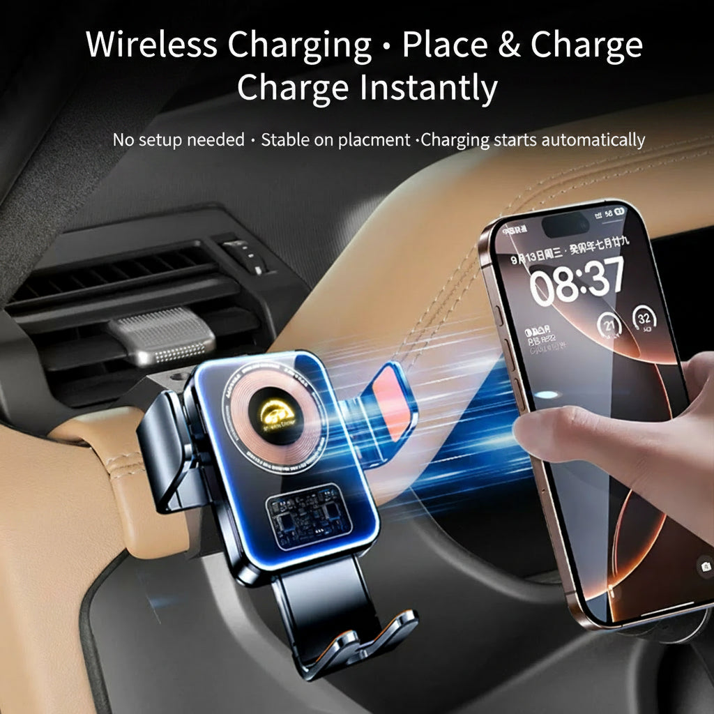 Additional product photo of 2020-2026 Defender 110/90/130 Wireless Charging Phone Holder & Navigation Mount