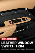 Compatible with 2020-2026 Defender 90/110/130 Leather Window Switch Frame Trim