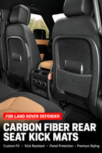 Compatible with 2020-2026 Defender 90/110/130 Seat Back Anti-Kick Protective Panels, Carbon Fiber Pattern