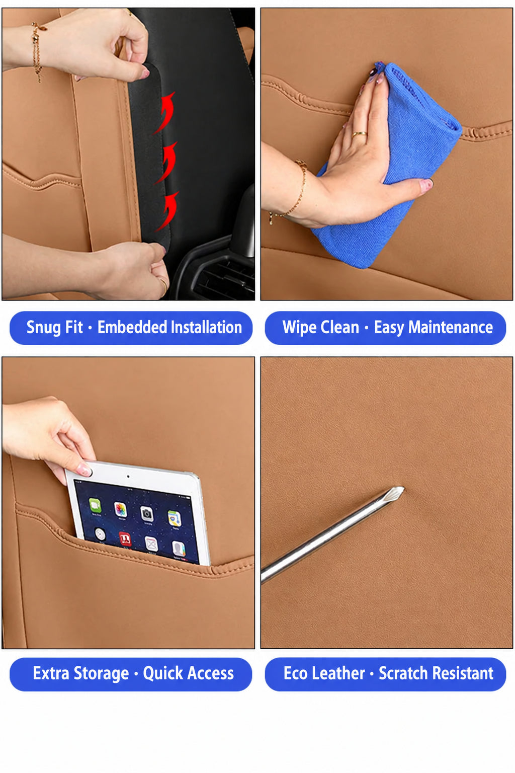 Compatible with 2020-2026 Defender 90/110/130 Seat Back Kick Pads